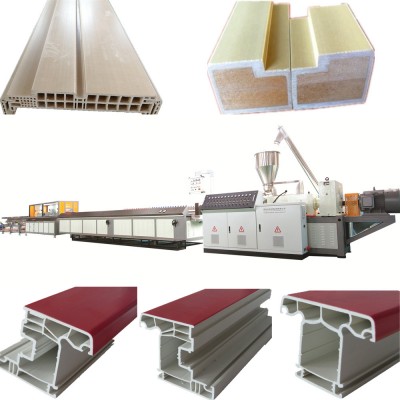 PVC/UPVC/WPC wood plastic composite window and door frame profile making machine